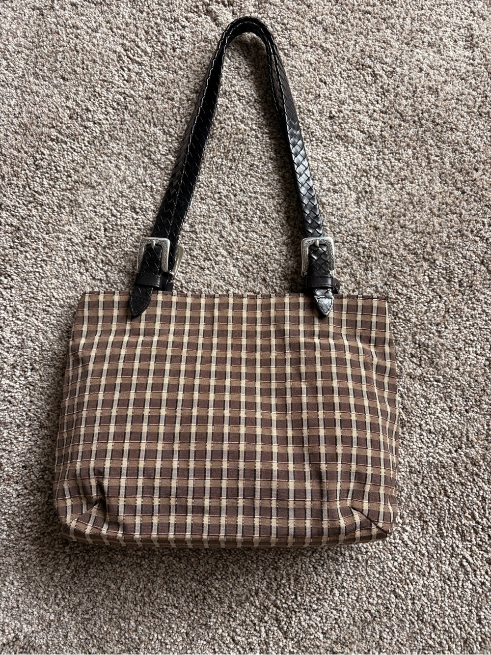 Brighton Plaid Canvas Shoulder/Satchel Purse